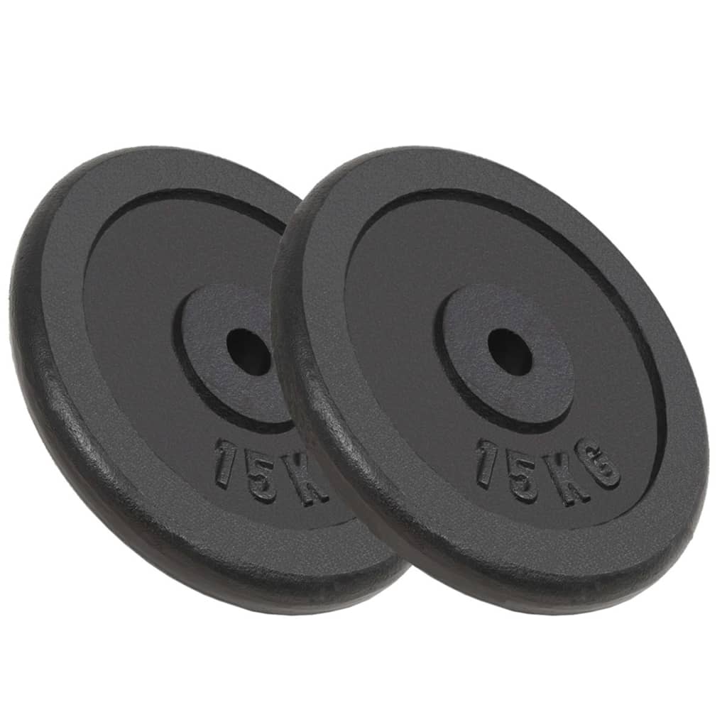 Vidaxl Halter discs 2 pcs 2x15 kg cast iron