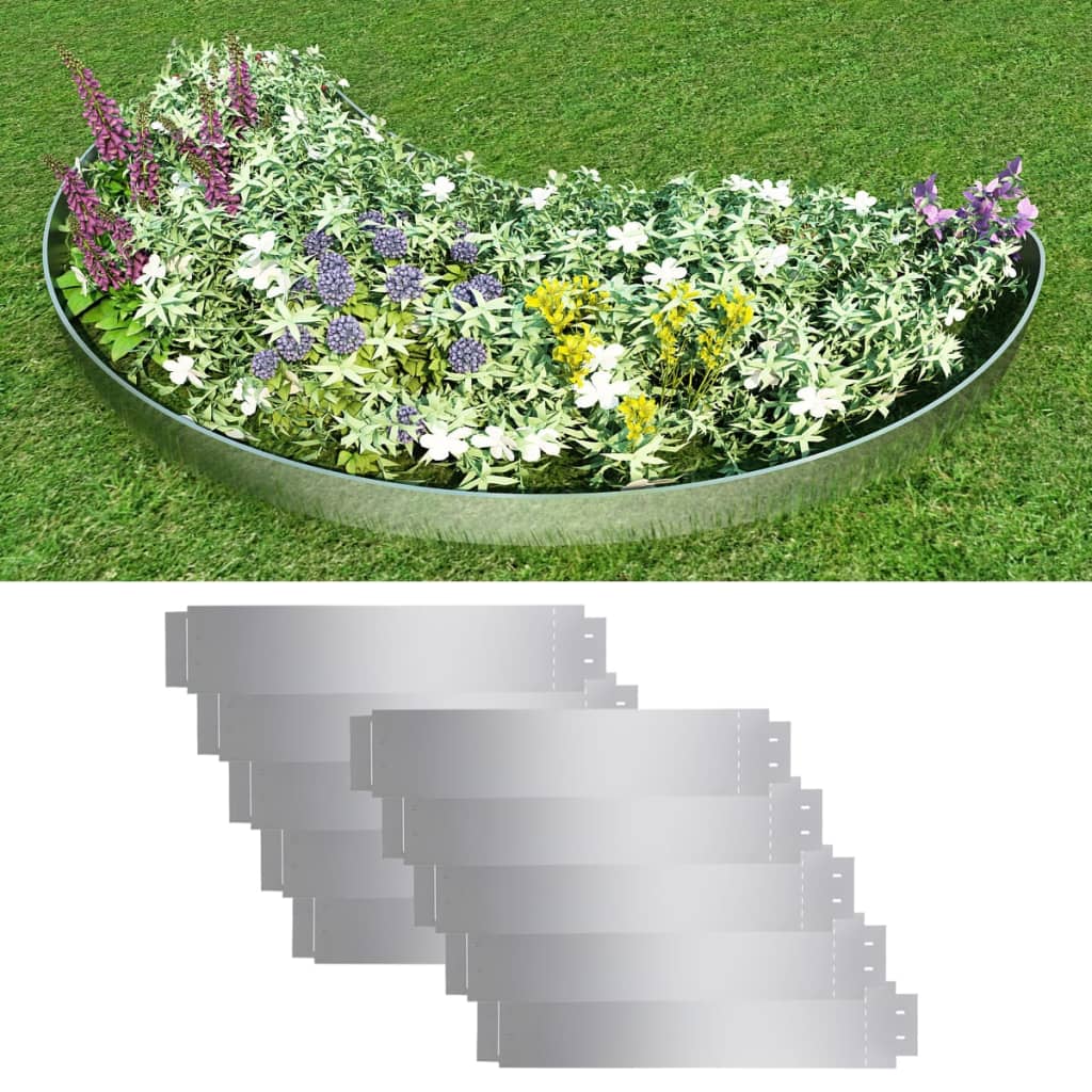 Vidaxl travnata plošča 10 pcs 100x20 cm pocinkano jeklo