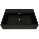 Vidaxl Washbasin s otvorem klepnutím 76x42.5x14,5 cm keramická černá