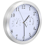Reloj de pared Vidaxl con mecanismo de cuarzo Higrómetro termómetro de 30 cm blanco