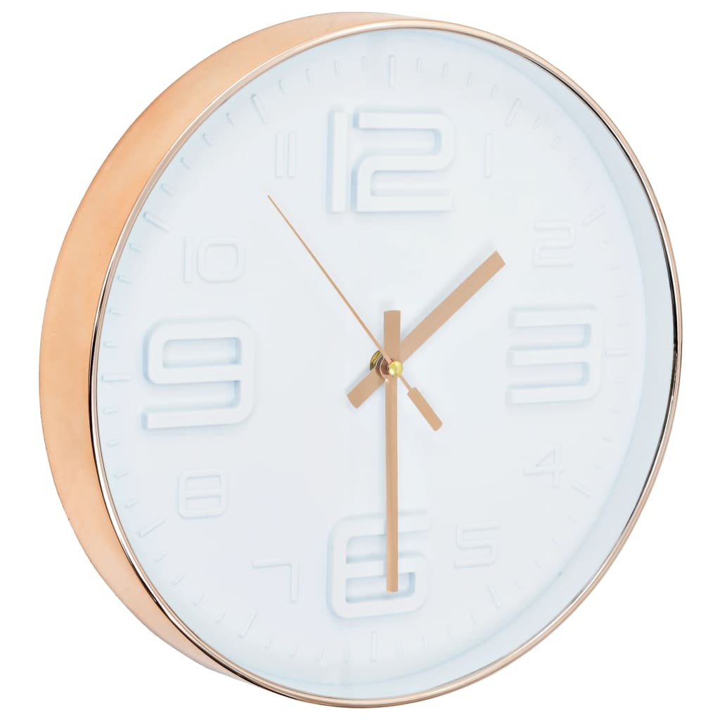 Vidaxl Wanduhr Kupfer Look 30 cm