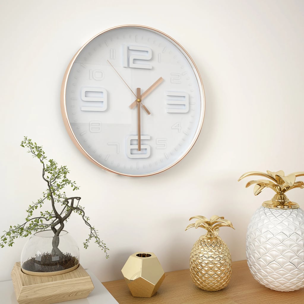 Vidaxl Wanduhr Kupfer Look 30 cm