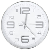 Vidaxl Reloj de pared 30 cm de color plateado