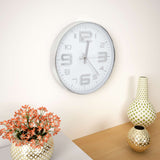 Vidaxl Reloj de pared 30 cm de color plateado