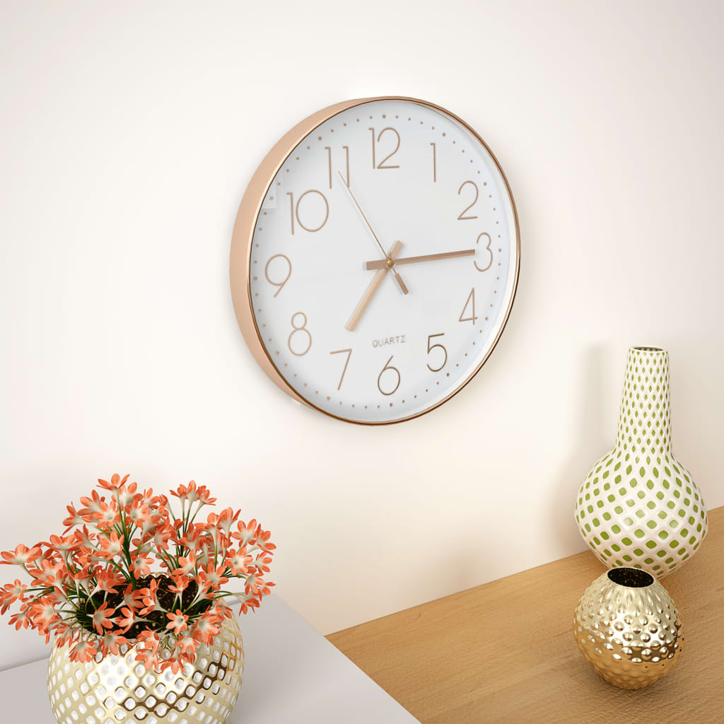 Vidaxl Wanduhr 30 cm Rosé Gold