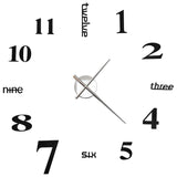 Vidaxl 3D wall clock 100 cm XXL Modern Black