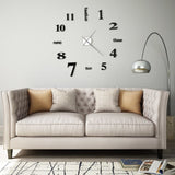 Vidaxl 3D wall clock 100 cm XXL Modern Black