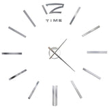 Vidaxl 3D wall clock 100 cm XXL Modern silver colored