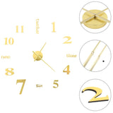Vidaxl 3D Wall Clock 100 cm XXL Modern guldfärgad