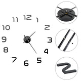 Vidaxl 3D wall clock 100 cm XXL Modern Black