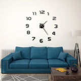 Vidaxl 3D wall clock 100 cm XXL Modern Black