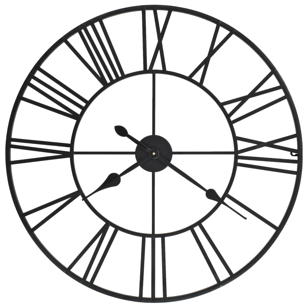 Vidaxl wall clock vintage style with quartz mechanism XXL 80 cm metal