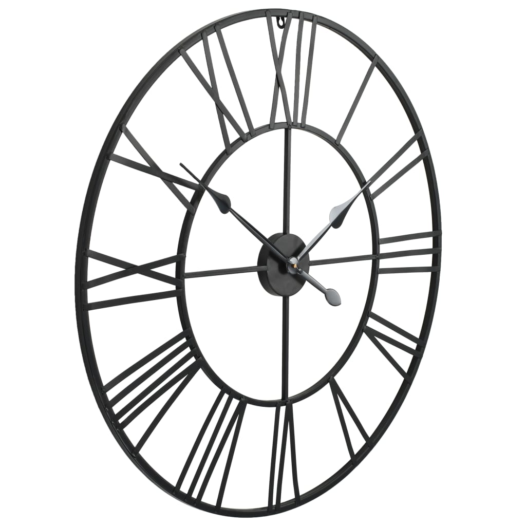 Vidaxl wall clock vintage style with quartz mechanism XXL 80 cm metal