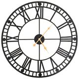 Vidaxl wall clock vintage style with quartz mechanism XXL 60 cm metal
