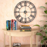 Vidaxl wall clock vintage style with quartz mechanism XXL 60 cm metal