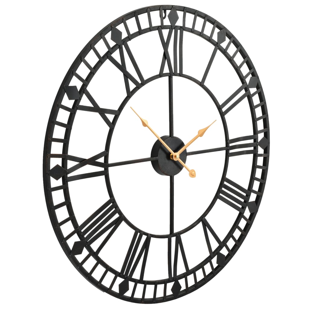Vidaxl wall clock vintage style with quartz mechanism XXL 60 cm metal