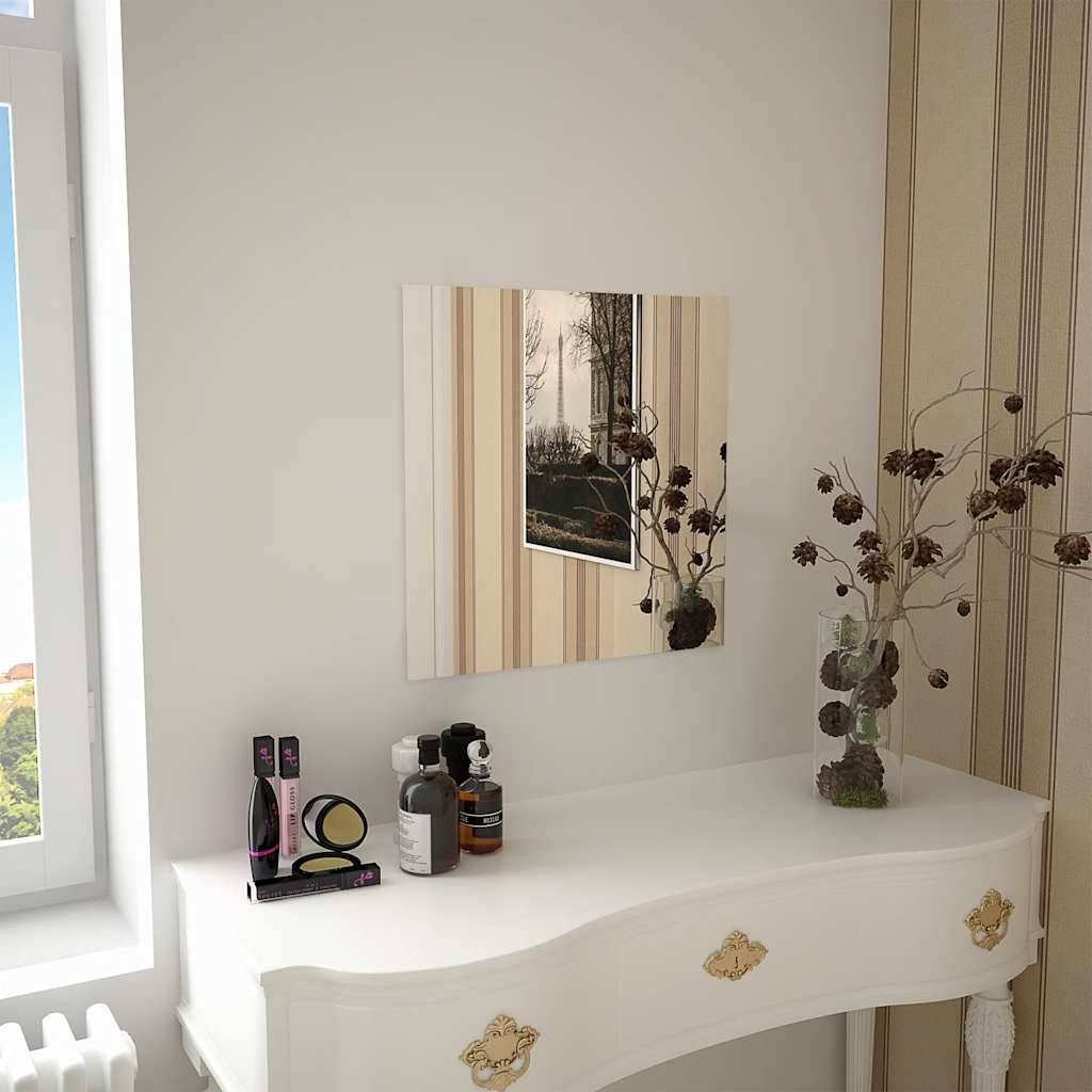 Vidaxl stensko ogledalo kvadrat 50x50 cm steklo