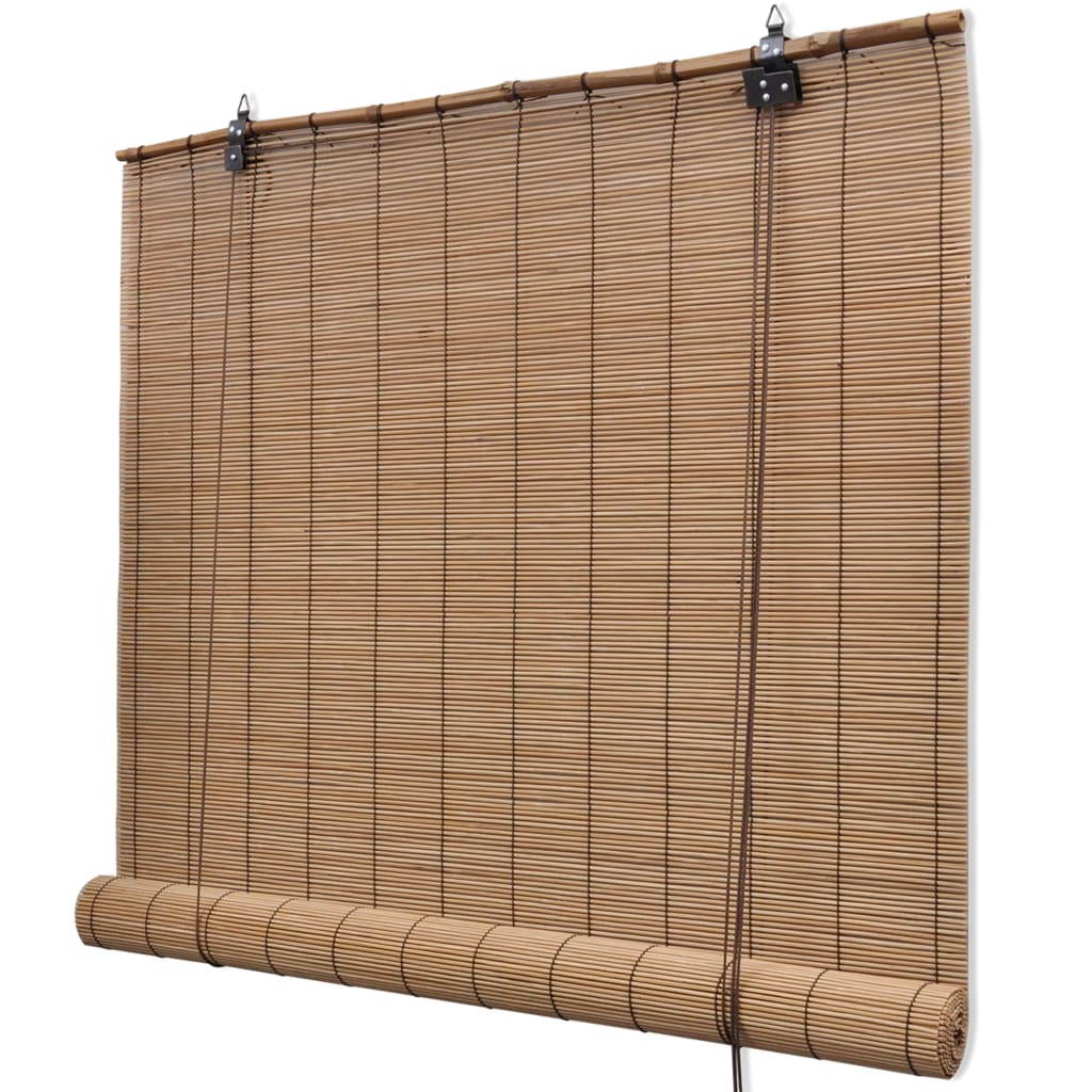 Vidaxl Roller Slepi 100x220 cm bambusova rjava