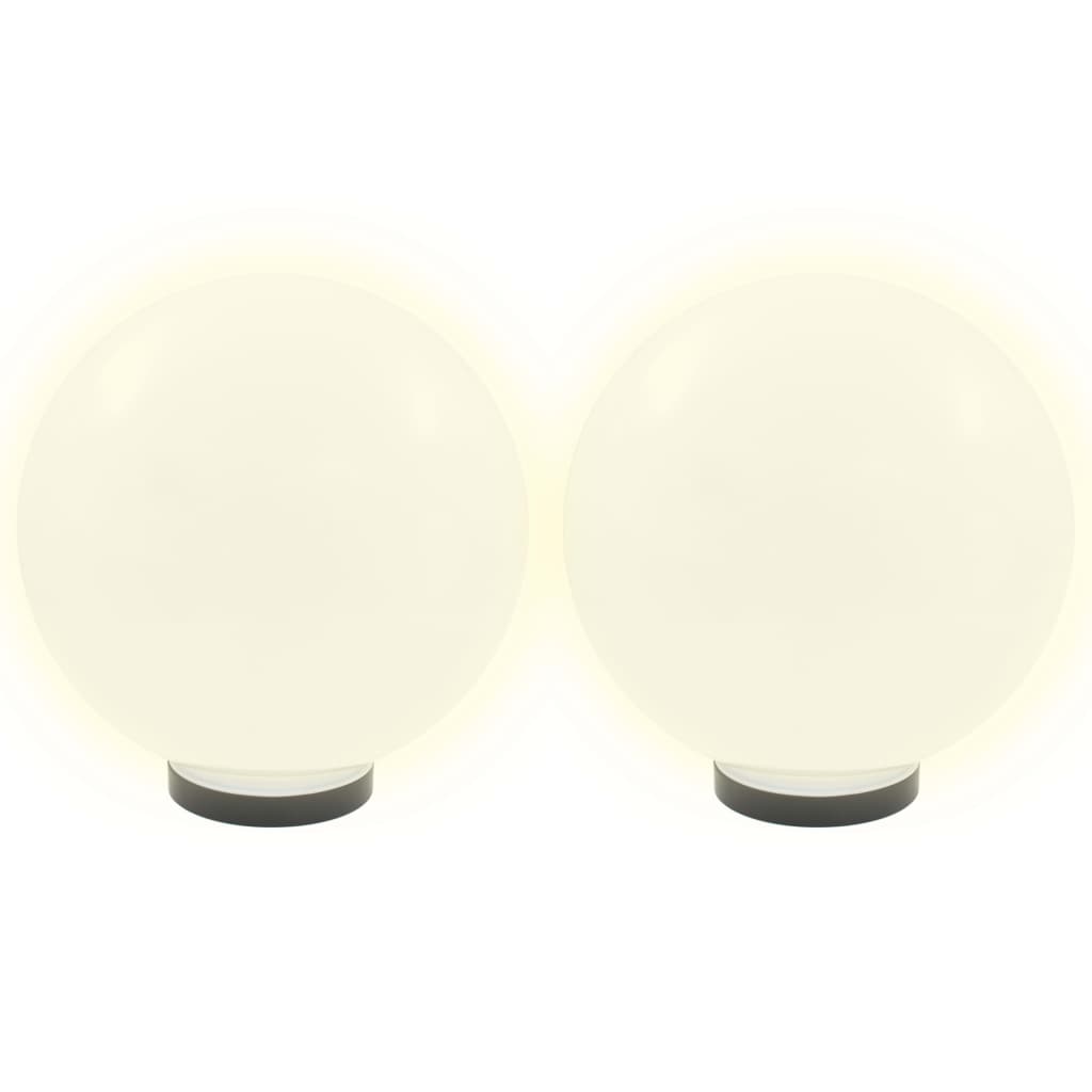 VidaXL LED bulb lamps 2 pcs round 30 cm PMMA