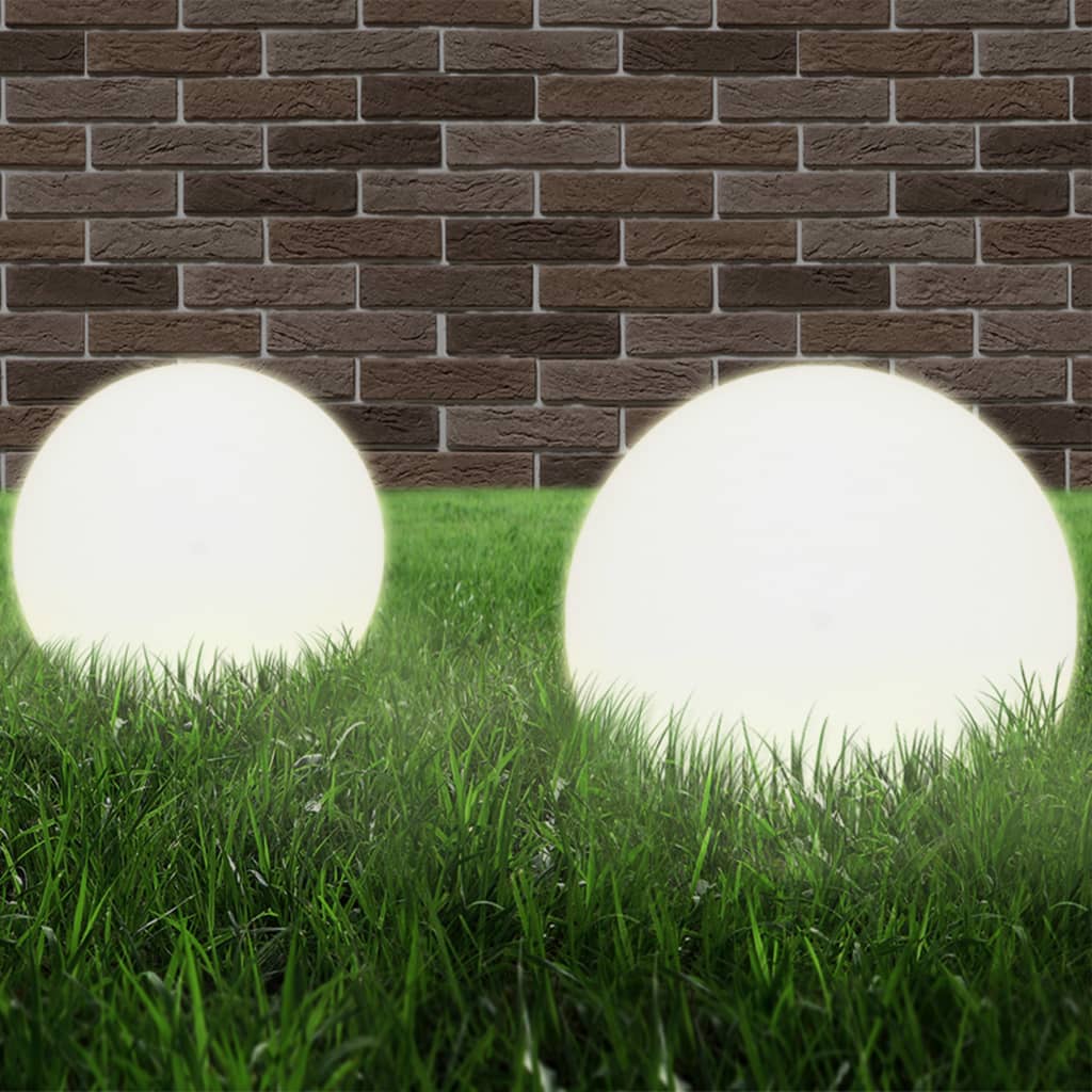 VidaXL LED bulb lamps 2 pcs round 30 cm PMMA