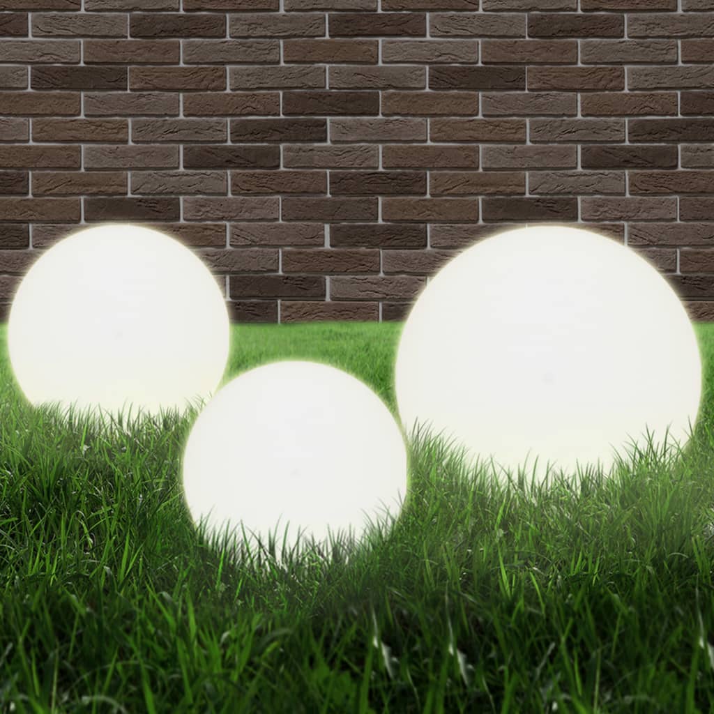 Vidaxl LED bulb lamps around 20 30 40 cm PMMA 3 pcs