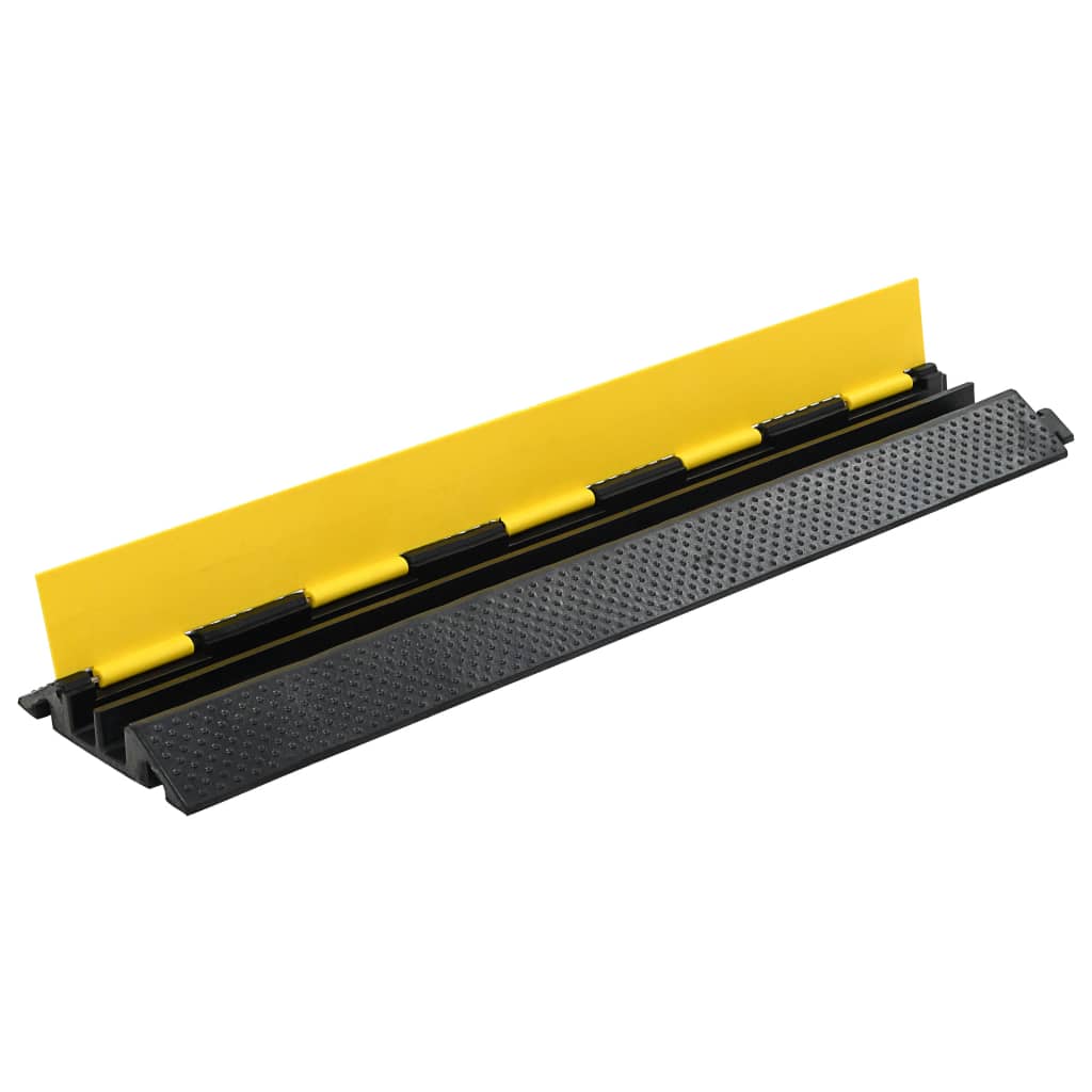 VIDAXL -Kabelschutzschwelle 2 Tunnel 101,5 cm Gummi