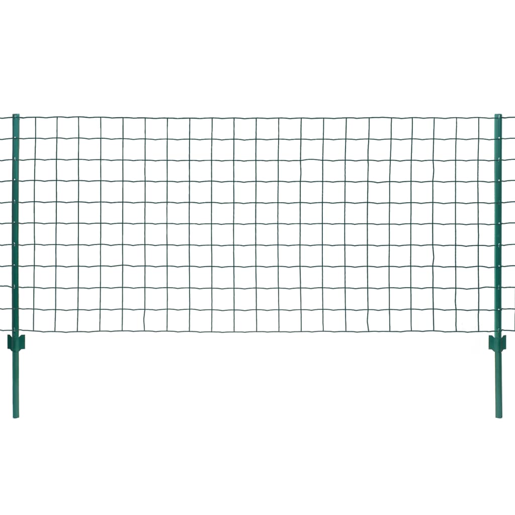 Vidaxl hek 20x1,5 m stalowy zielony