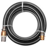 Vidaxl sugende slange med messingkoblinger 4 m 25 mm sort