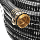 Vidaxl sugende slange med messingkoblinger 4 m 25 mm sort