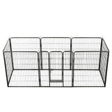 Vidaxl Dog Run z 8 ploščami 80x100 cm jeklena črna