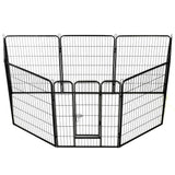 Vidaxl Dog Run z 8 ploščami 80x100 cm jeklena črna
