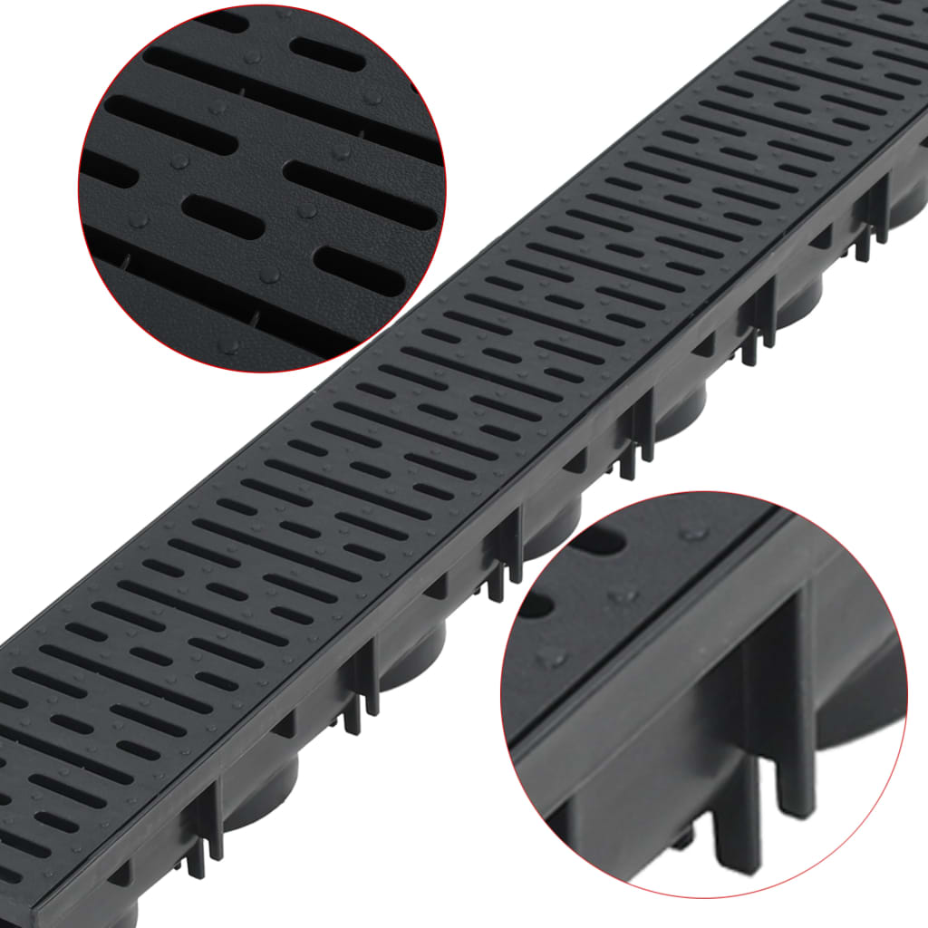 VidaXL drain gutter 1 m plastic