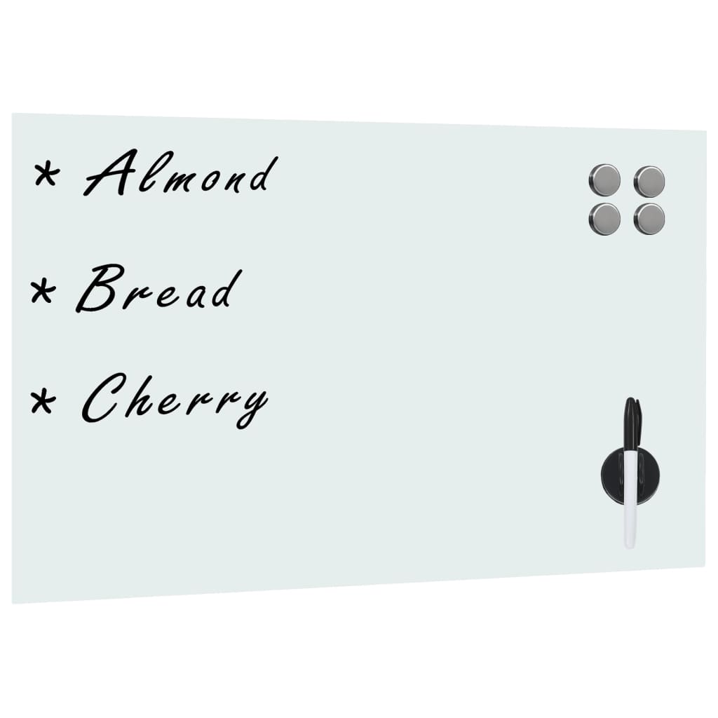 Vidaxl Magnetic Wall Whiteboard 60x40 cm Glass