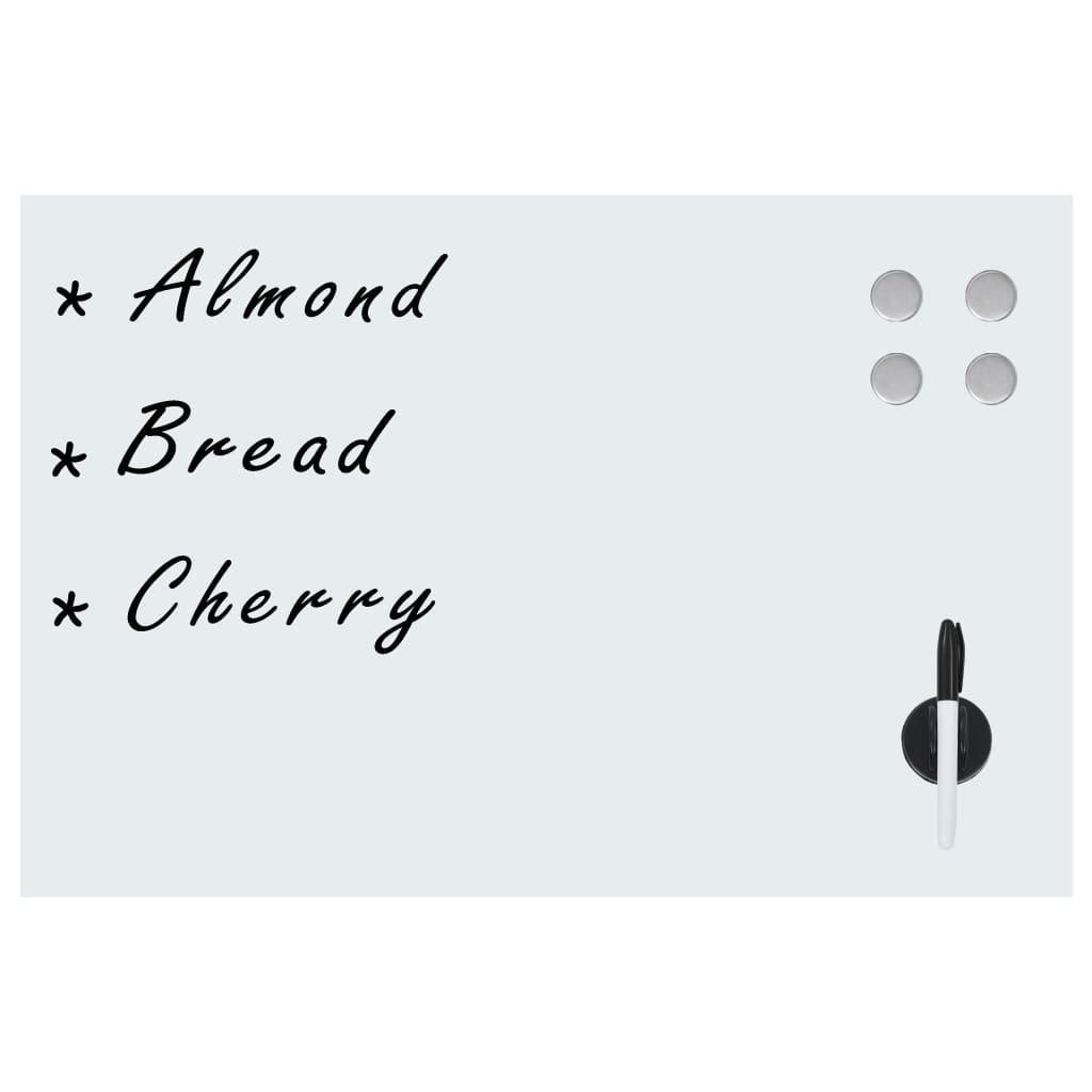 Vidaxl Magnetic Wall Whiteboard 60x40 cm Glass