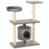 Postagem de raspagem de gatos de vidaxl com sisal riscando postagens 95 cm cinza