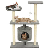 Postagem de raspagem de gatos de vidaxl com sisal riscando postagens 95 cm cinza