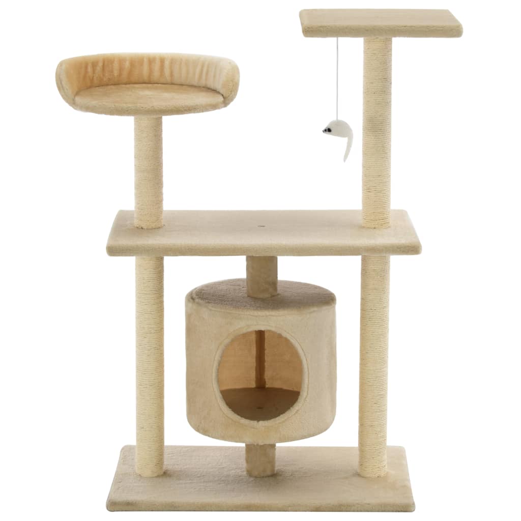 Postagem de arranhões de gato vidaxl com sisal riscando postagens 95 cm bege