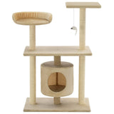 Postagem de arranhões de gato vidaxl com sisal riscando postagens 95 cm bege