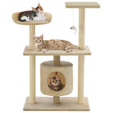 Postagem de arranhões de gato vidaxl com sisal riscando postagens 95 cm bege