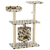 Postagem de arranhões de gato de vidaxl com sisal riscando postagens 95 cm Pootprints bege