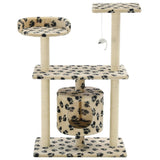 Postagem de arranhões de gato de vidaxl com sisal riscando postagens 95 cm Pootprints bege