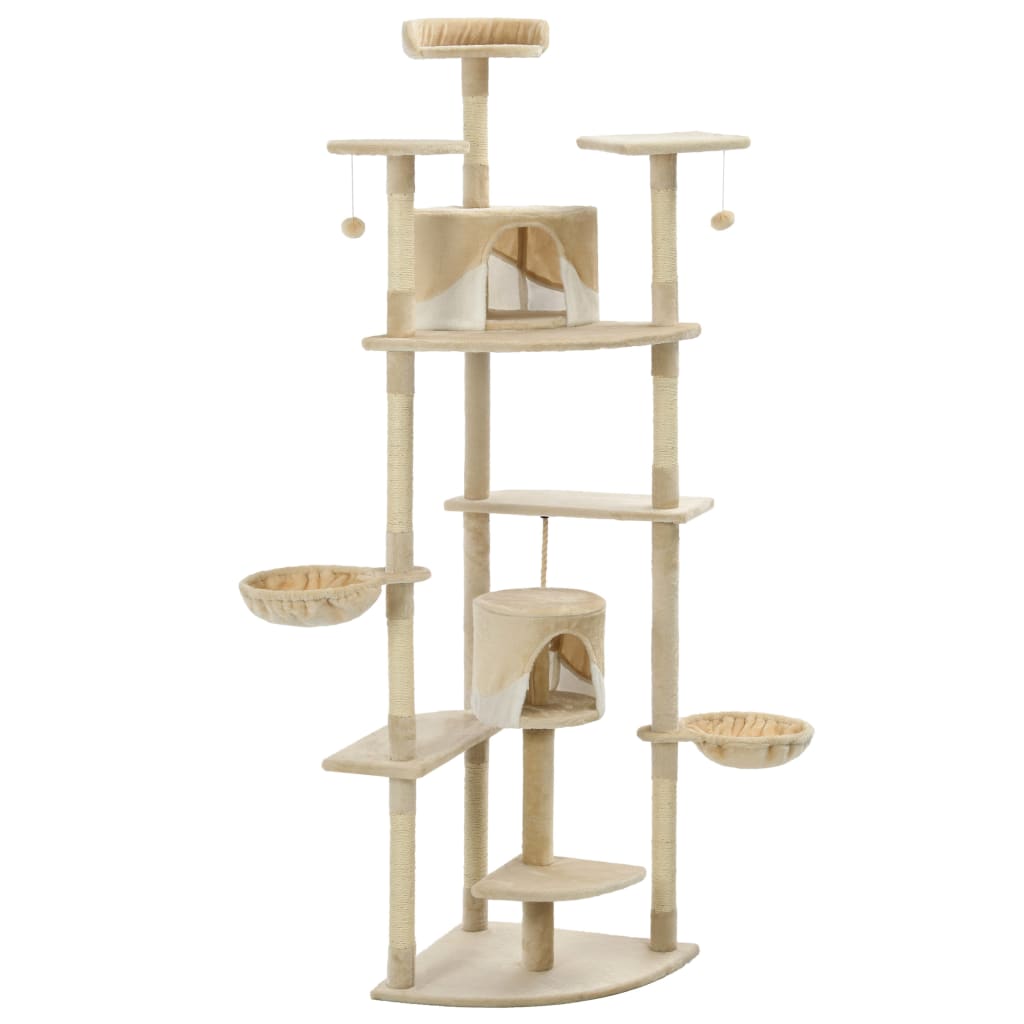 Vidaxl Cat Scraping Post z Sisal Scratosing słupki 203 cm Beige and White