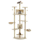Vidaxl Cat Scraping Post z Sisal Scratosing słupki 203 cm Beige and White