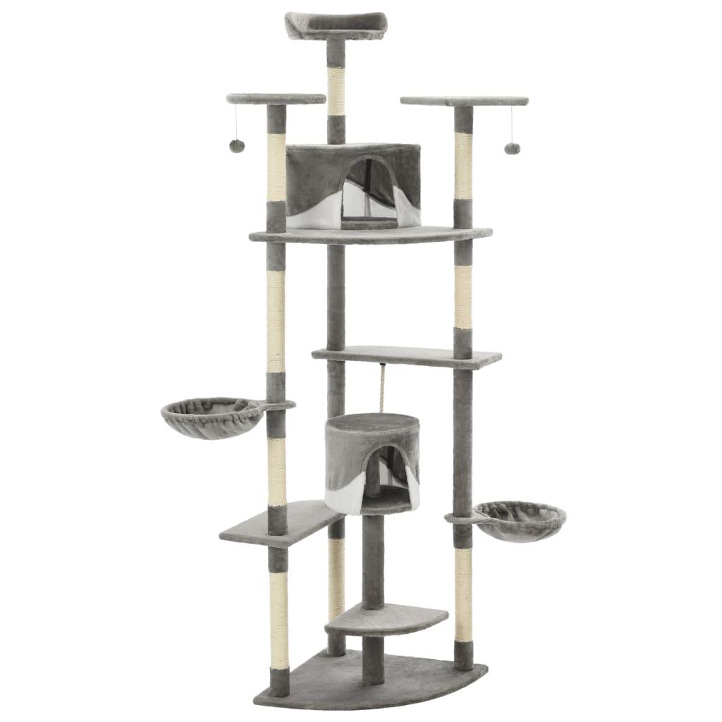 Vidaxl Cat Scraping Post med sisal skrabende stolper 203 cm grå og hvid