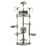 Vidaxl Cat Scraping Post med sisal skrabende stolper 203 cm grå og hvid