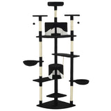 Vidaxl Cat Scratching Post med sisal skrabende stillinger 203 cm sort og hvid