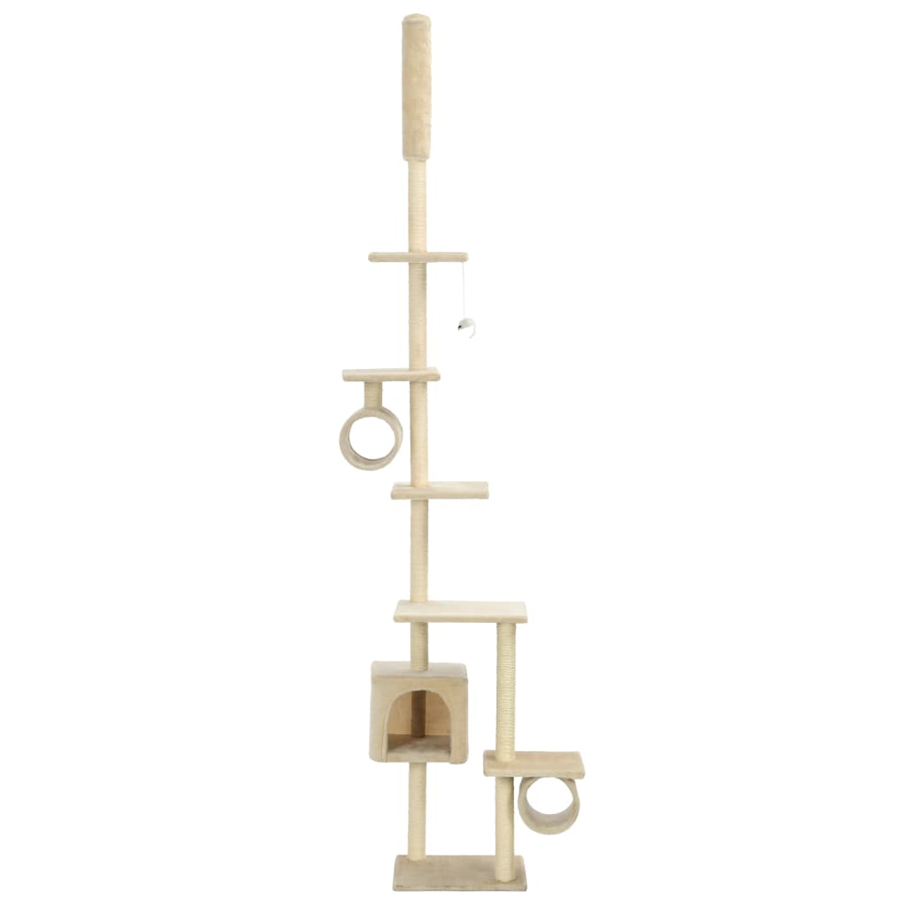 Vidaxl Cat Scrating Post z Sisal Scratosing słupki 260 cm Beige