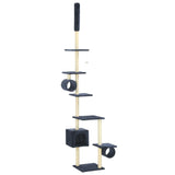 Vidaxl Kaz kraazt Post mat Sisal Scratching Posts 260 cm donkelblo