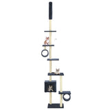 Vidaxl Kaz kraazt Post mat Sisal Scratching Posts 260 cm donkelblo