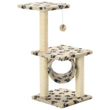 VidaXL cat scratching post with sisal scratching posts 65 cm Pootprints Beige